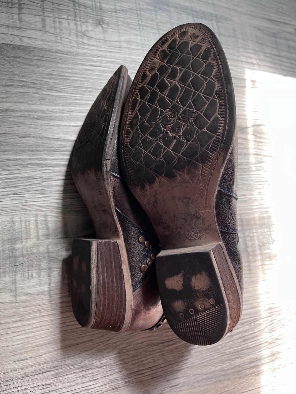 Circle G by Corral Leather Ankle Booties Star Inlay Studded Women's 12 - Picture 9 of 13